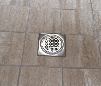 3.25-inch shower drain brushed stainless steel geometric no.1 design