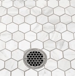 3.25 Hexagon Shower Drain_Designer Drain