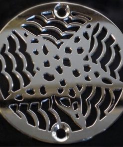 3.25 inch round shower drain with starfish design