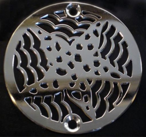 3.25 inch round shower drain with starfish design