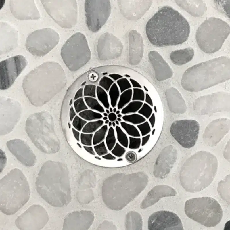 3.25-inch Round Shower Drain Cover | Mandala Design