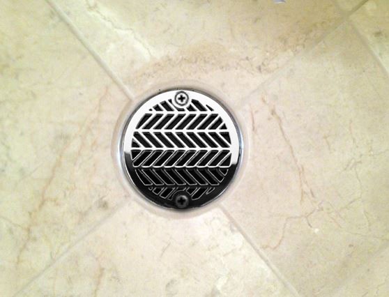 Shower Drain Cover, Brass Construction, 4-1/4 inches Outside Diameter  (Brushed Nickel)