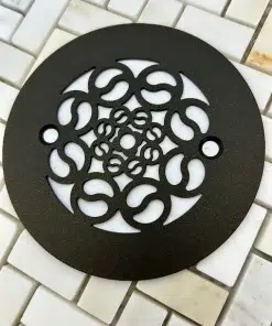 4.25 round catalan 1600 oil rubbed bronze off white tile