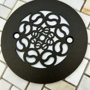 4.25 round catalan 1600 oil rubbed bronze off white tile