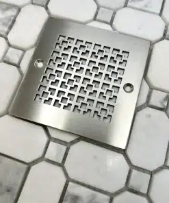 Geometric Squares 1 Design in Brushed Stainless steel Finish