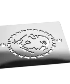 Art History Kokopelli 4 inch square shower drain