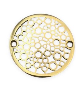 Bubbles-3.25-Round-Shower-Drain-Polished-Brass_Designer-Drains