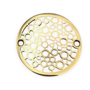 Bubbles-3.25-Round-Shower-Drain-Polished-Brass_Designer-Drains