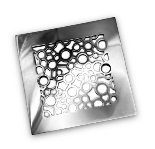 Bubbles-4.25-square-shower-drain-polished-stainless_Designer-Drains