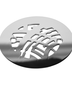 Art-History-Abstract-Circle-Polished-Stainless, Round Shower Drain Cover_Designer Drains
