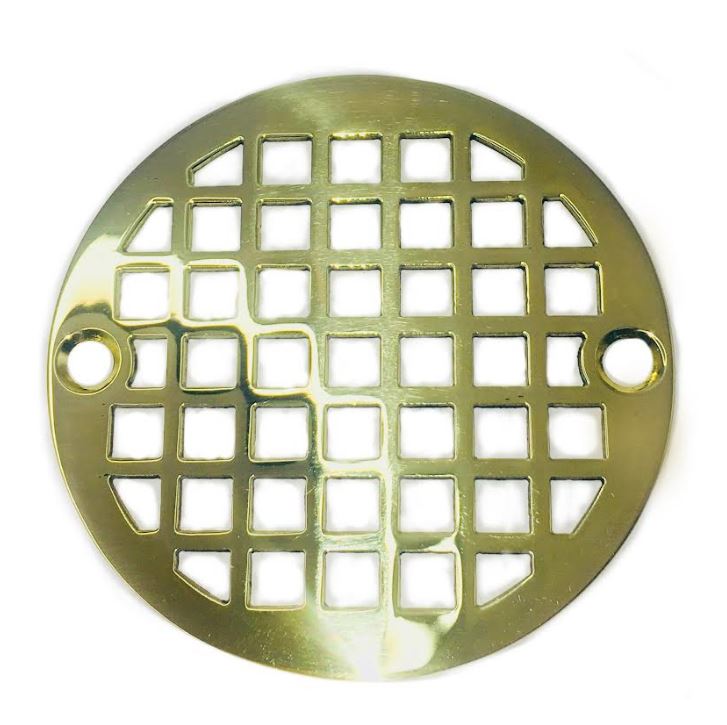 Galleria 4 Round Drain Cover - Brushed Brass