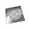 Lotus Square Shower Drain, Replacement for Oatey, Polished Stainless