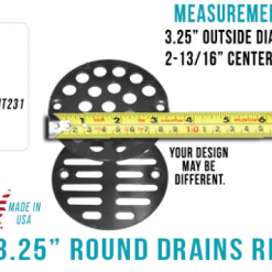 how to measure a 3.25" drain