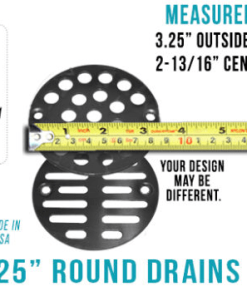 how to measure a 3.25" drain