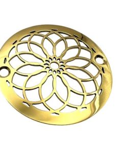 Mandala-3.25-shower-drain-polished-brass_Designer-Drains.