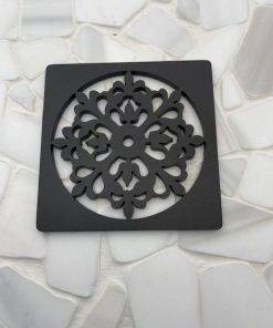 Motif No. 7 square shower drain matte black