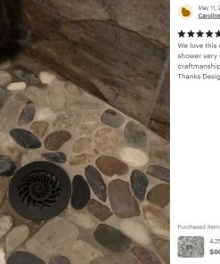 Nautilus 4.25 inch round shower drain oil rubbed bronze customer install_Designer Drains