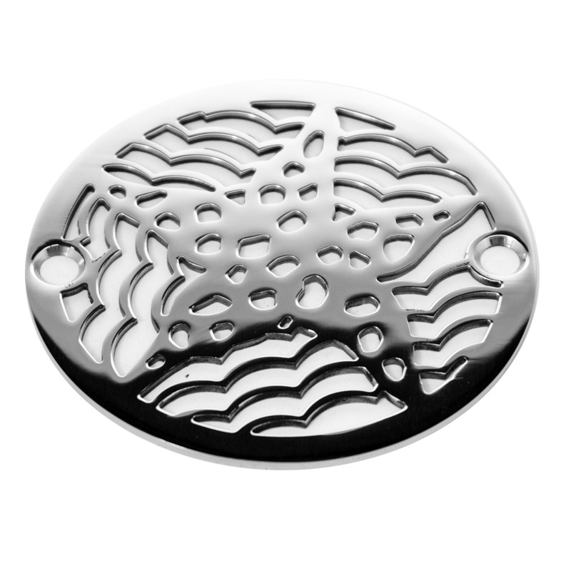 Round Shower Drain, 3.25 Inch Cover, Honeycomb Design by Designer Drains 
