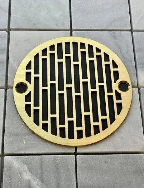 3.25 Inch Round Shower Drain Cover | Architecture Roman Brick - Image 3