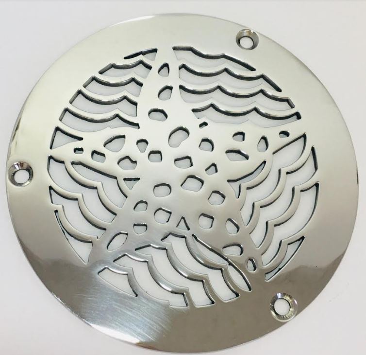 Round Shower Drain Cover | 5 Inch Replacement For ZURN | Starfish