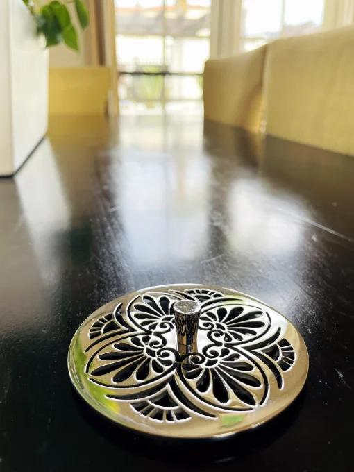 Designer Drains Greek Anthemion Sink Strainer 3.15-inch Decorative Stainless Steel Kitchen Drain Cover