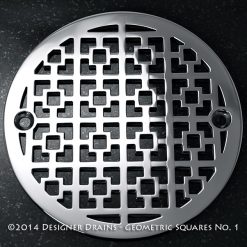 Geometric Squares No. 1™ |3.25" Round Shower Drains