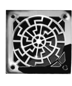 Geometric Pattern No. 3 square drain cover made to fit Smith drain body