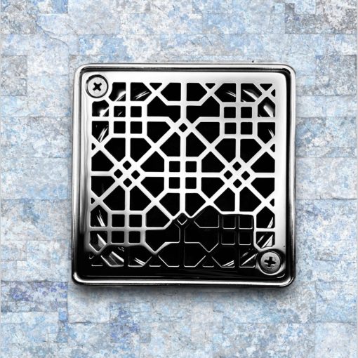 Square Shower Drain Cover, Replacement For Schluter-Kerdi, Moresque No. 1
