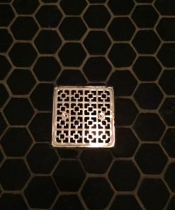 Square Shower Drain Cover, Geometric Squares No.1