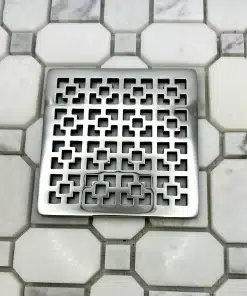 Geometric Squares No.1 in polished stainless steel finish. Replacment for Schluter Trendline.