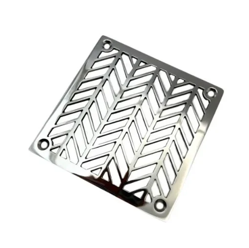 Wheat No. 2 square shower drain made to fit Zurn polished stainless steel