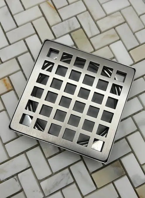 Trendline drain in Brushed Stainless Steel finish.