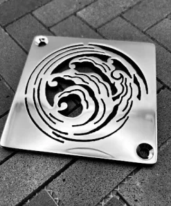 square shower drain schluter replacement nami design polished stainless steel black tile