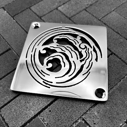 square shower drain schluter replacement nami design polished stainless steel black tile