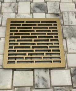Architecture Roman Bricks Schluter Trendline Champagne Bronze on tile