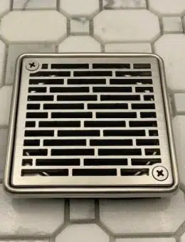 Designer Drains 3.6-inch Schluter-Kerdi replacement drain cover with 4-1/4 inch center-to-center screw holes
