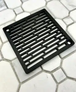 Square drain in Matte Black Finish.