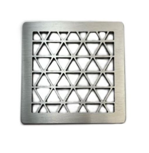 Geometric-Triangles-Shower-Drain-Cover-Wedi-Replacemen-Cover-Brushed-Stainless_Designer-Drains