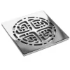 Celtic square shower drain polished stainless steel