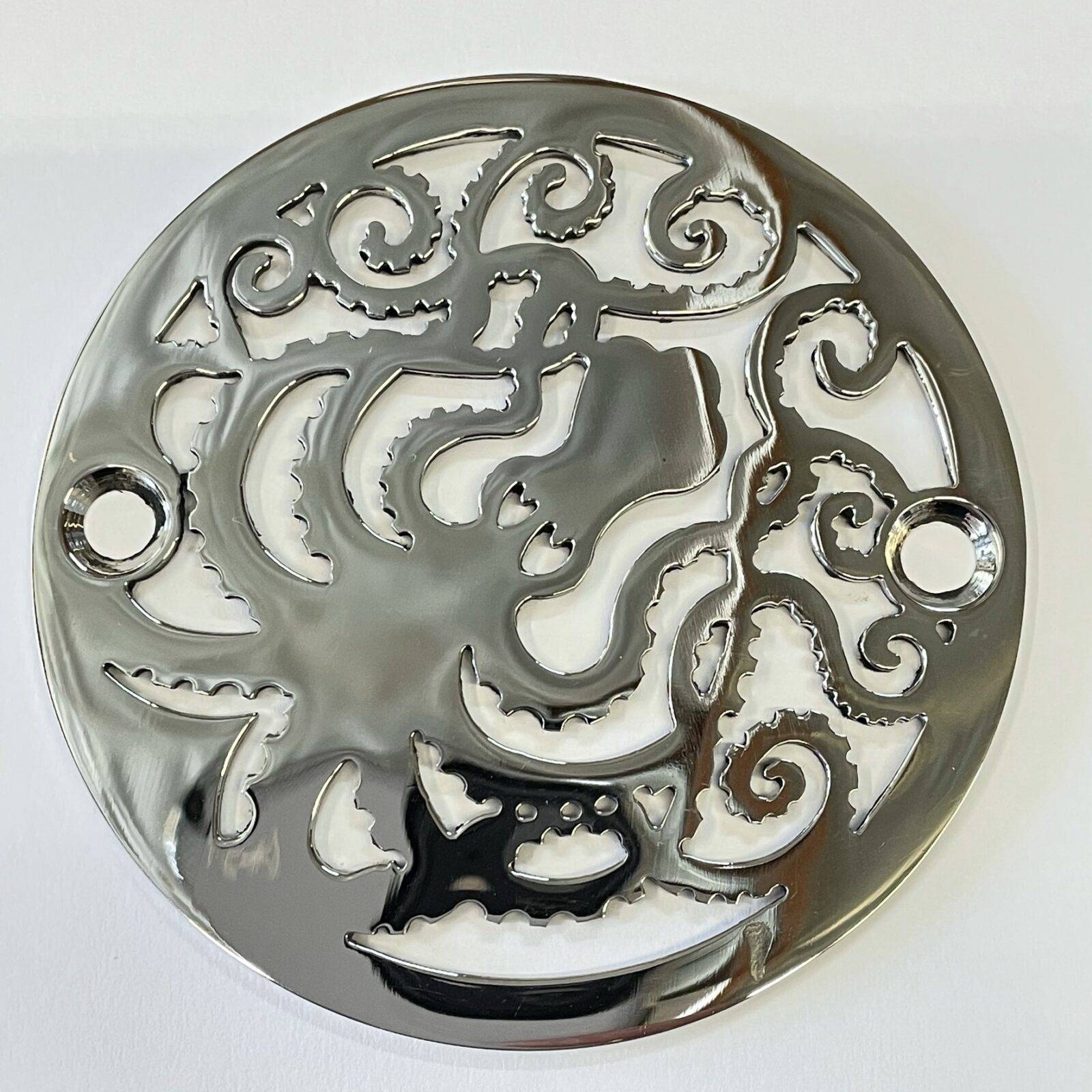 Shower Drain, 3.25 Diameter, Octopus Design by Designer Drains 