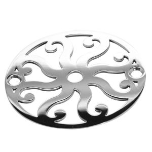 3.25 Inch Round Shower Drain Cover | Classic Eight Scrolls