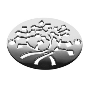 3.25 Inch Round Shower Drain Cover, Nature Leaves