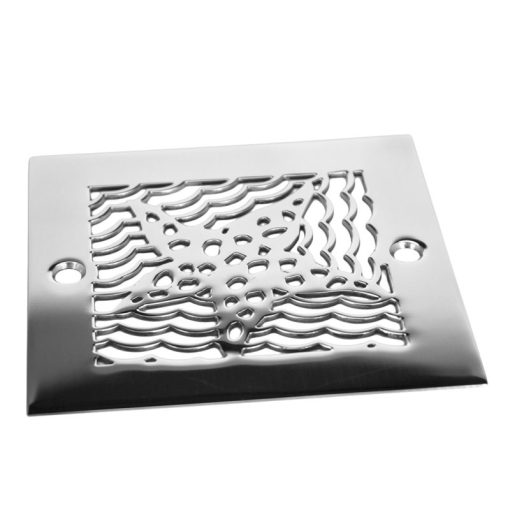 Oceanus Starfish™ | Replacement For Square Stainless Steel Shower Drain for Oatey 42238 & 42237 replacements roughs.