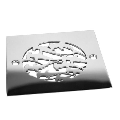 4 Inch Sharks Drain, Polished Stainless_Designer Drains