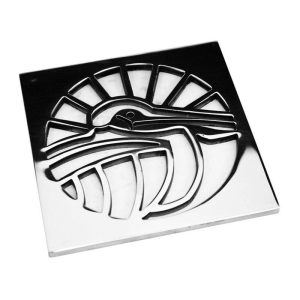 Pelican square polished stainless steel Designer Drains