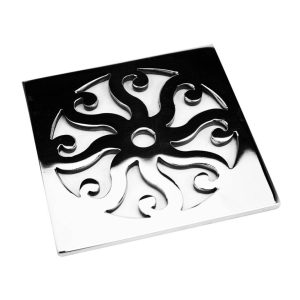 Classic Eight Scrolls polished stainless Designer Drains