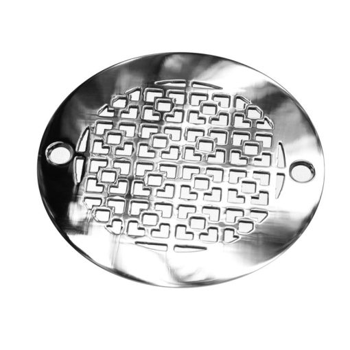 4 Inch Round Shower Drain Cover | Geometric Squares No. 1