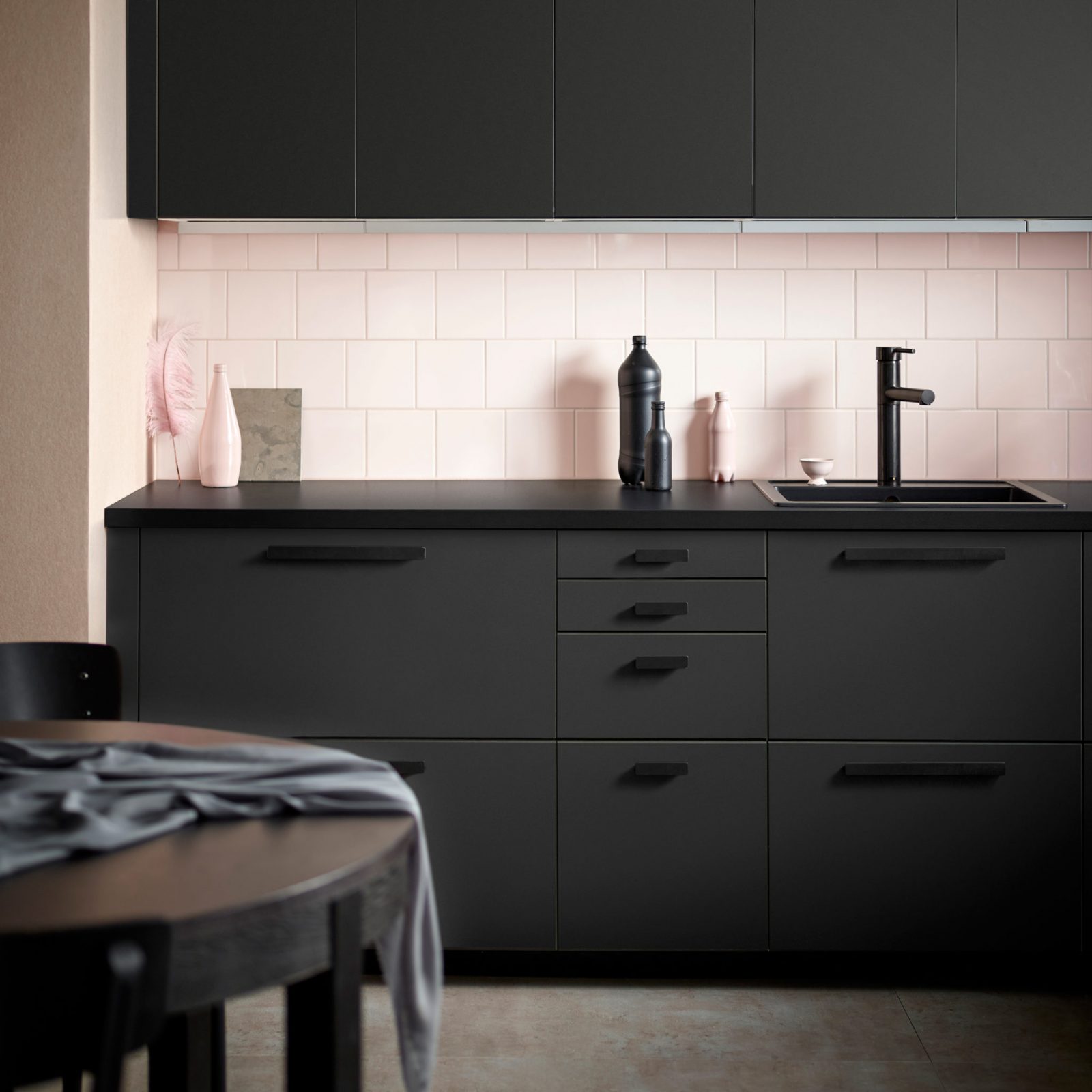 IKEA kitchen made from recycled plastic bottles created by Form Us With Love