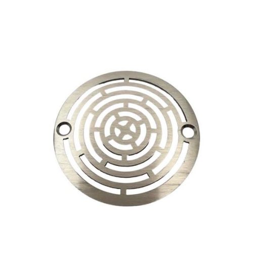 Geometric Maze, Outdoor Drain, Brushed Stainless