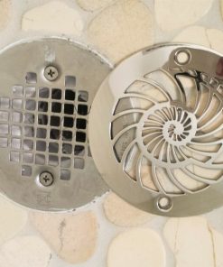 Nautilus round shower drain installment_Oatey replacement